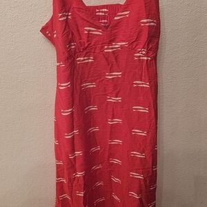 a new day Red Midi Dress with White Accents